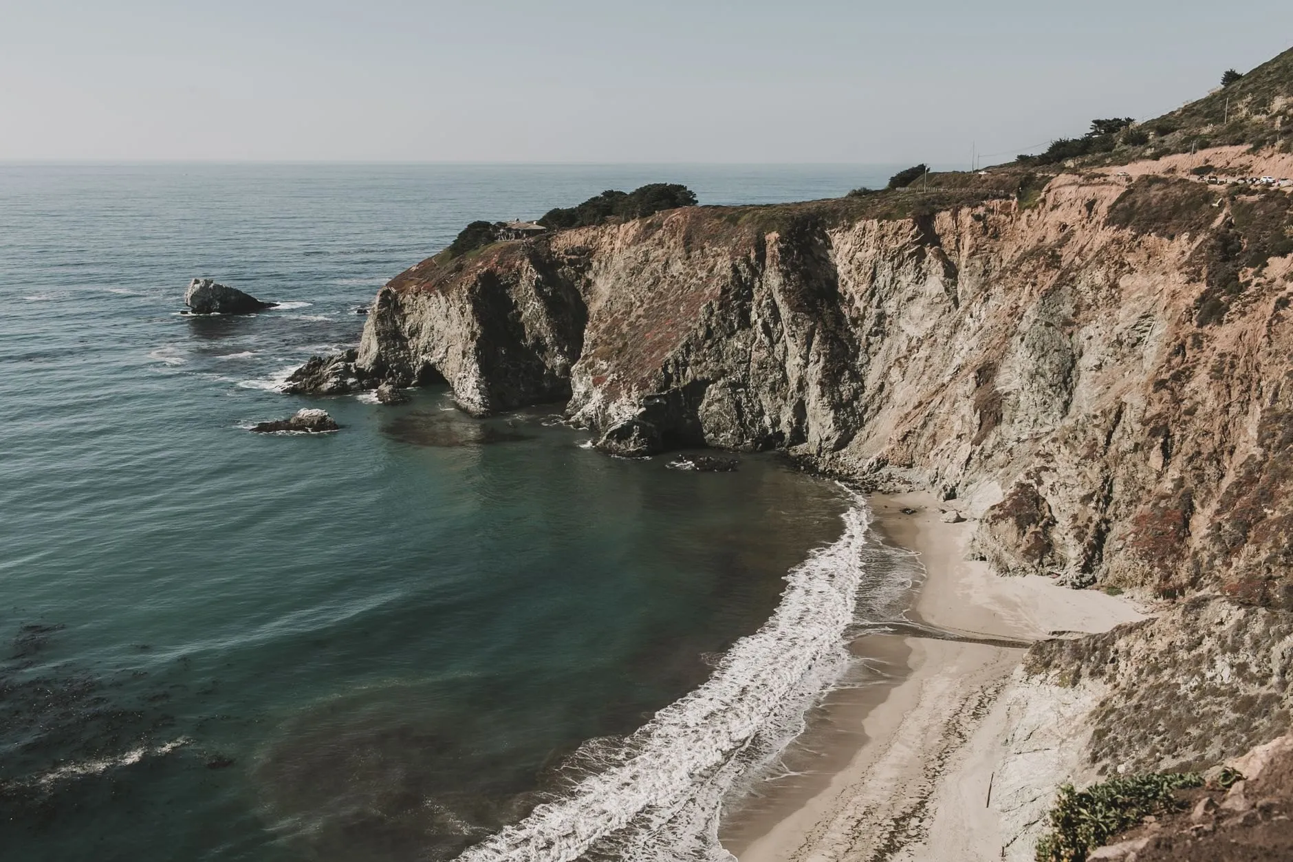 Twenty minutes down the cliff path, worth every step — Big Sur